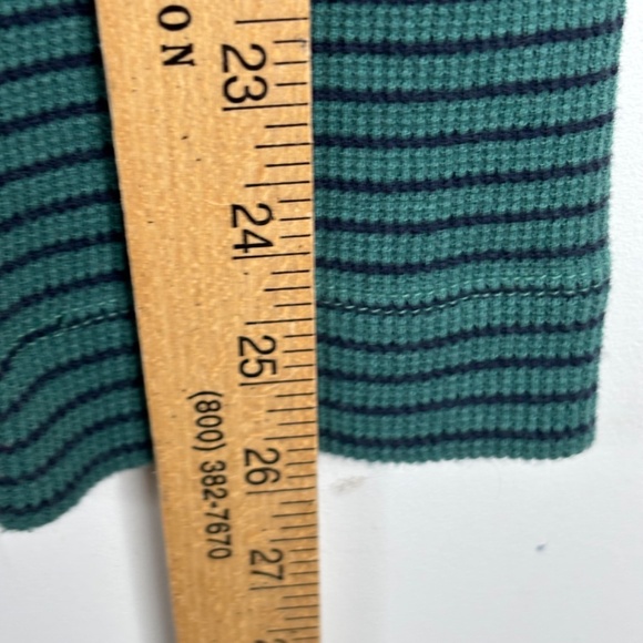 Energie Stripe Waffle Henley Alt ASO Bella Swan Twilightcore Long Sleeve Y2K XL - Picture 10 of 11